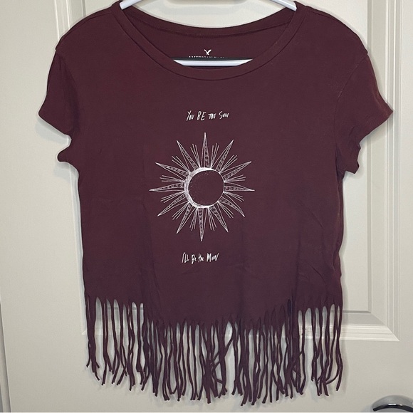 Burgundy American Eagle T - Picture 3 of 3